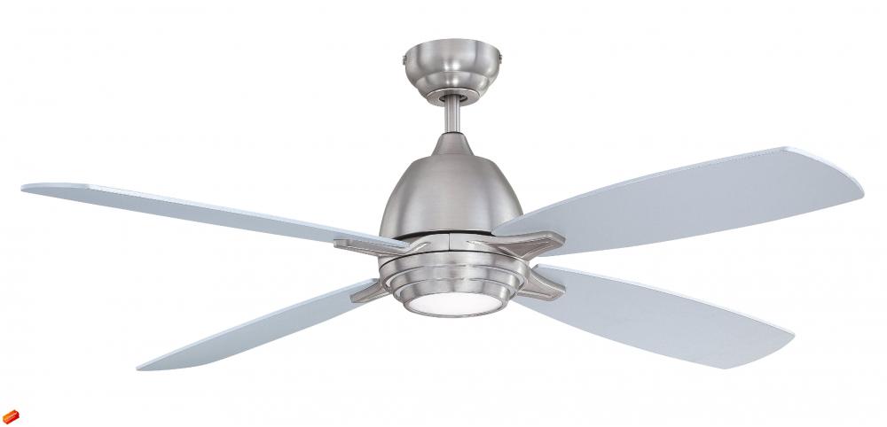 One Light Satin Nickel Ceiling Fan